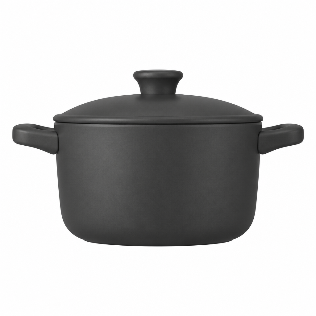 Concept image of charcoal cooking pot, side view