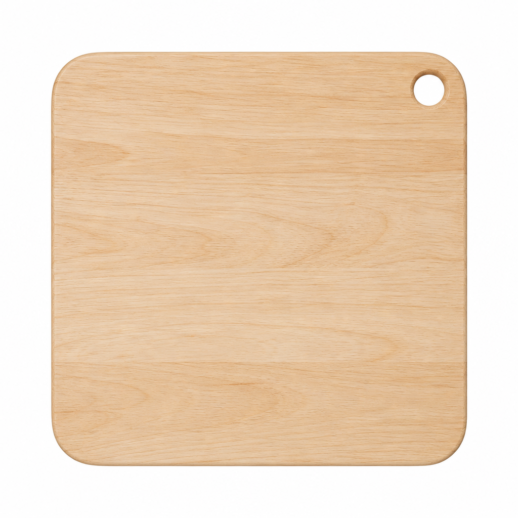 Concept natural cutting board, top view