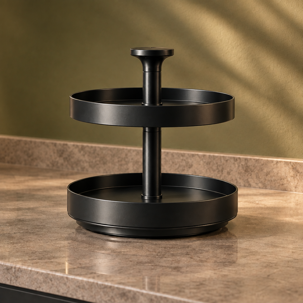 Rotating spice organizer back view