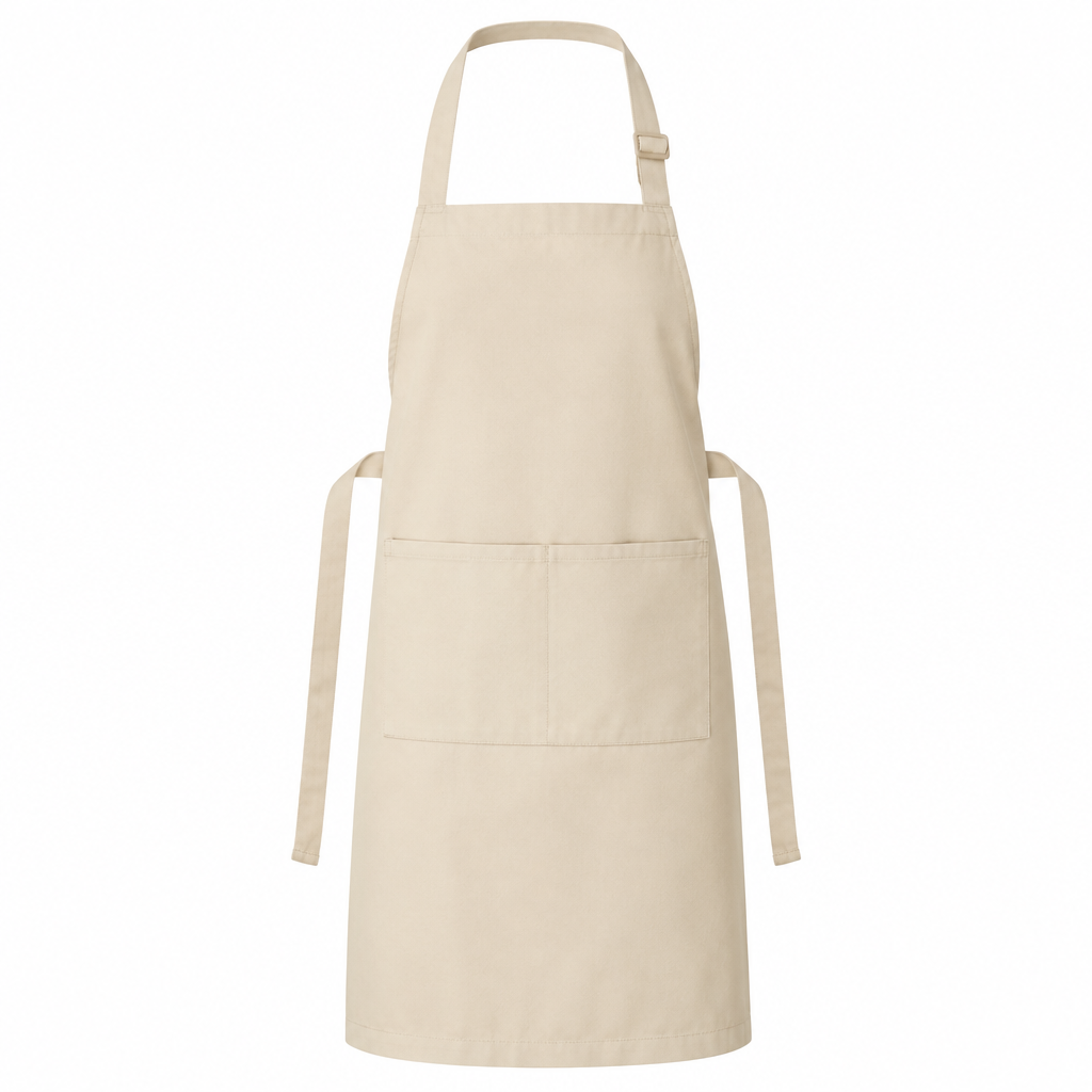 Beige apron front view