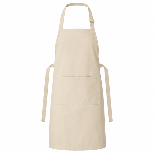 Beige apron front view