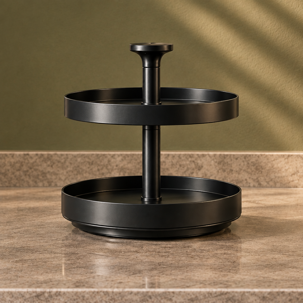 Rotating spice organizer front view
